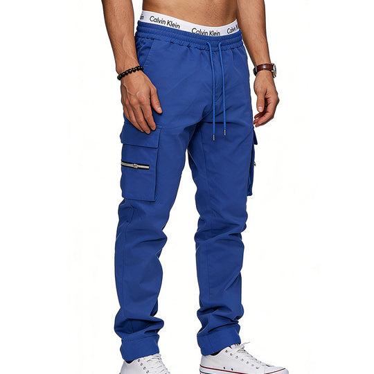 Herren Cargojogginghose mit elastischem Bund, Kordelzug und Reißverschlusstaschen Shop Nory