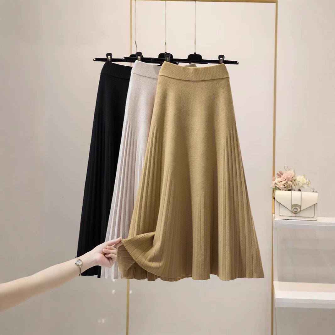 Damen Plissierter Wickelrock Shop Nory