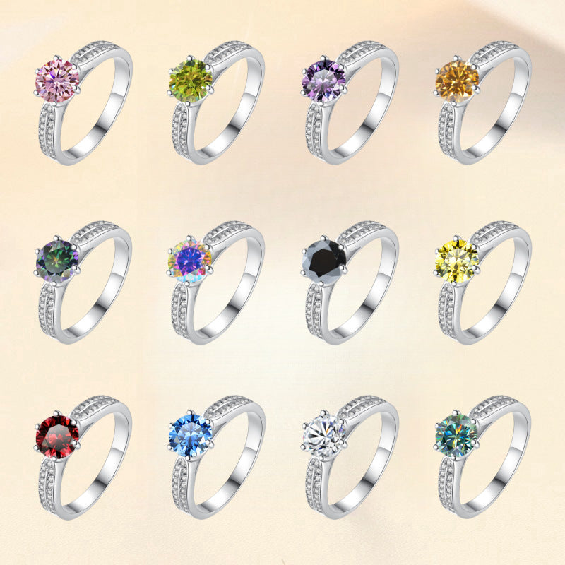 Damen Verlobungsring mit strahlendem, gelbem Zirkonia und funkelndem Design Shop Nory