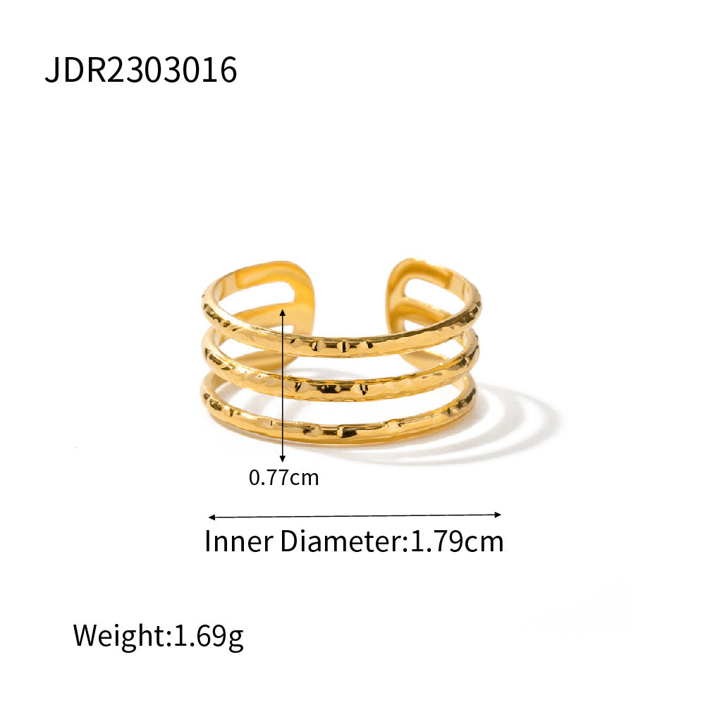 Damen Offener Ring mit modernem, floralem Design und hypoallergenen Eigenschaften Shop Nory