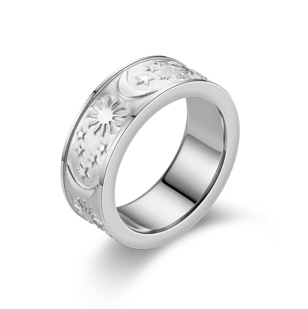 Herren Ring mit kunstvollem Sonnen- und Mondmotiv Shop Nory