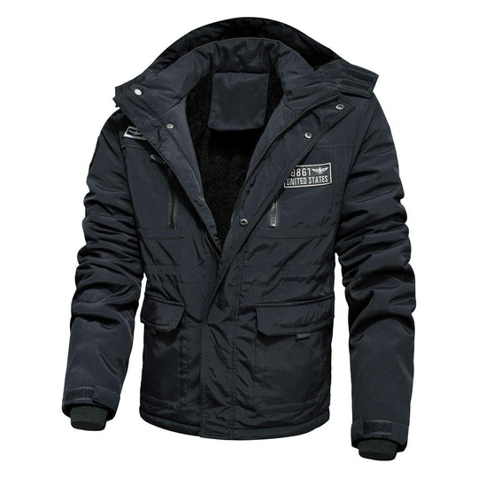 Herren Thermo-Fieldjacke mit Teddyfleece-Innenfutter, Utility-Taschen und winddichter Front Shop Nory