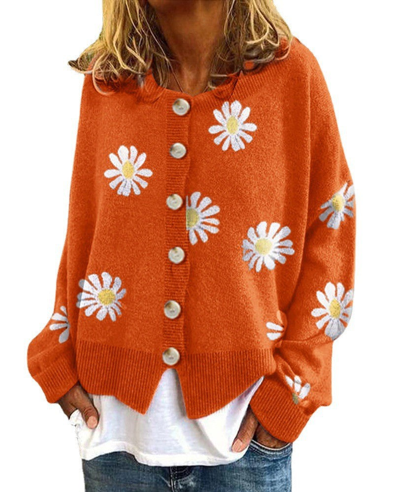 Damen modischer Blumensweater