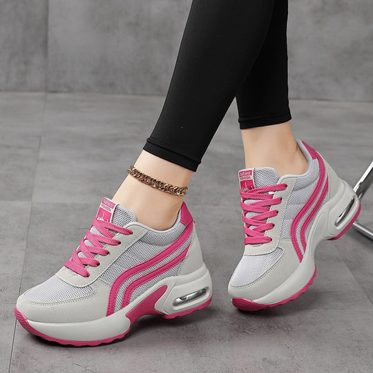 Damen Modische Plateau-Sneaker mit sichtbarer Luftkammer und atmungsaktivem Mesh-Obermaterial Shop Nory