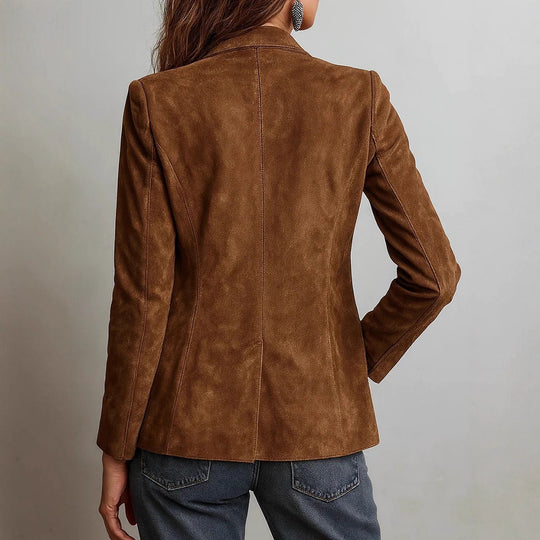 Damen Eleganter Wildlederblazer Shop Nory