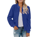 Damen Fleece Bomberjacke mit Stehkragen