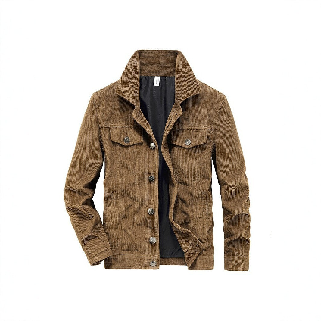 Herren Cordjacke aus Feincord mit Hemdkragen, Brustklappen und gesteppter Innenfütterung Shop Nory