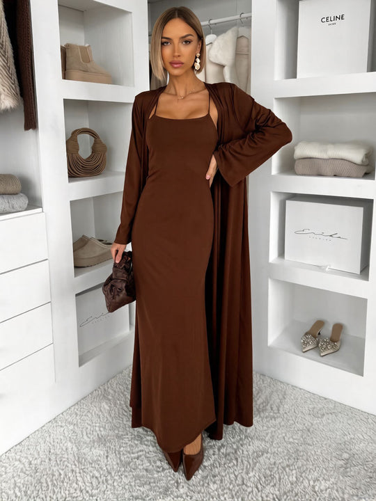 Damen Langes Maxikleid mit umschmeichelndem Schnitt Shop Nory