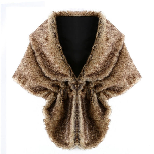 Damen elegante Kunstpelz-Schulterstola im Capelet‑Schnitt Shop Nory