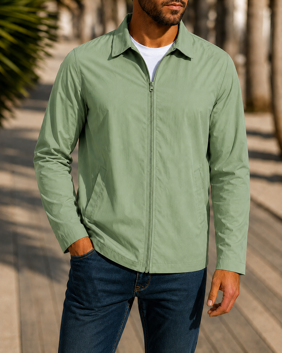 Herren lässige Freizeitjacke mit innovativer Windschutztechnologie ShopNory