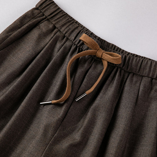 Damen Relaxed-Hose mit elastischem Bund, Tunnelzug und geradem Bein Shop Nory