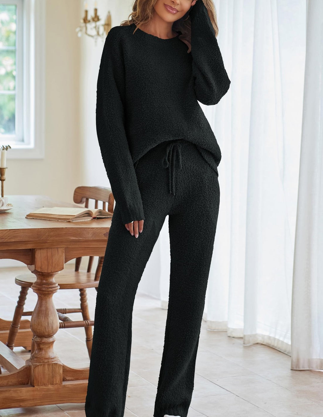 Damen nan kuscheliges Lounge-Set mit Oversize-Pullover und Kordelzughose Shop Nory