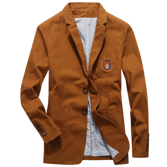 Herren legeres Baumwoll-Sakko im Worker-Style mit Brustpatch und aufgesetzten Taschen Shop Nory