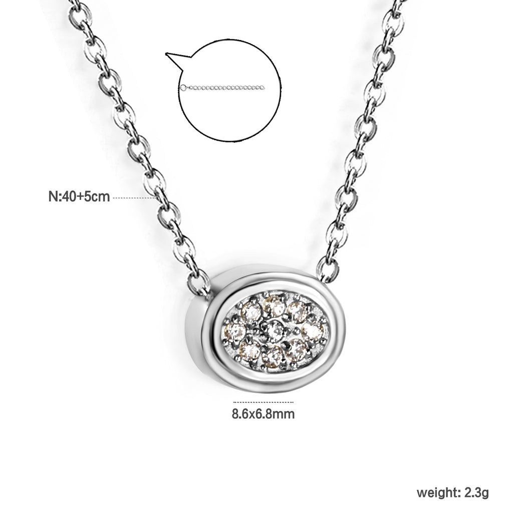 Damen elegante Halskette mit funkelndem Zirkonia-Anhänger Shop Nory