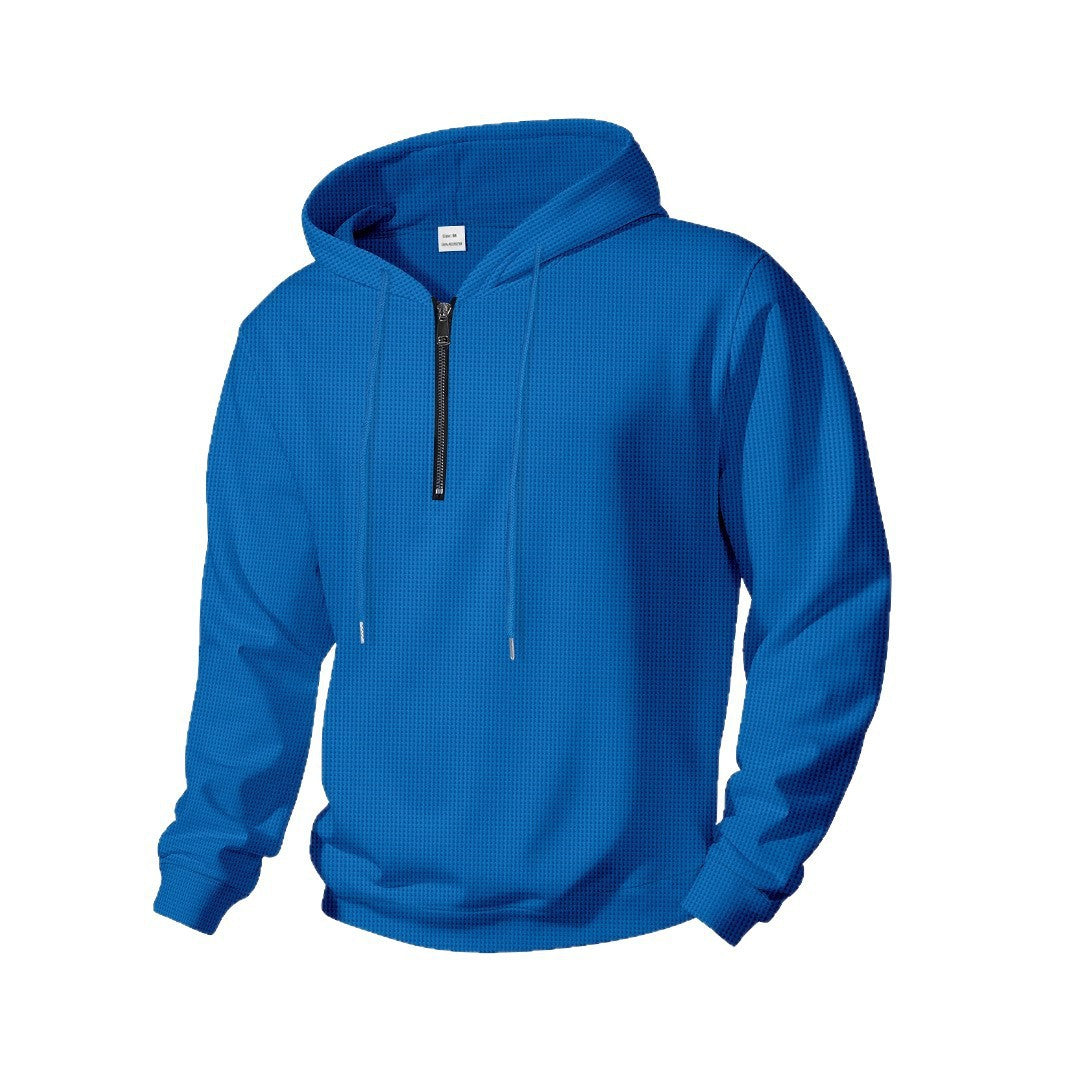 Herren nan Halbzip-Kapuzenpullover aus Baumwollmix mit Kordelzug und elastischen Rippbündchen Shop Nory