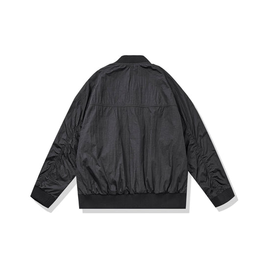 Unisex Leichtgewichtige Boxy‑Bomberjacke aus Nylon mit geripptem Kragen und Pattentaschen Shop Nory