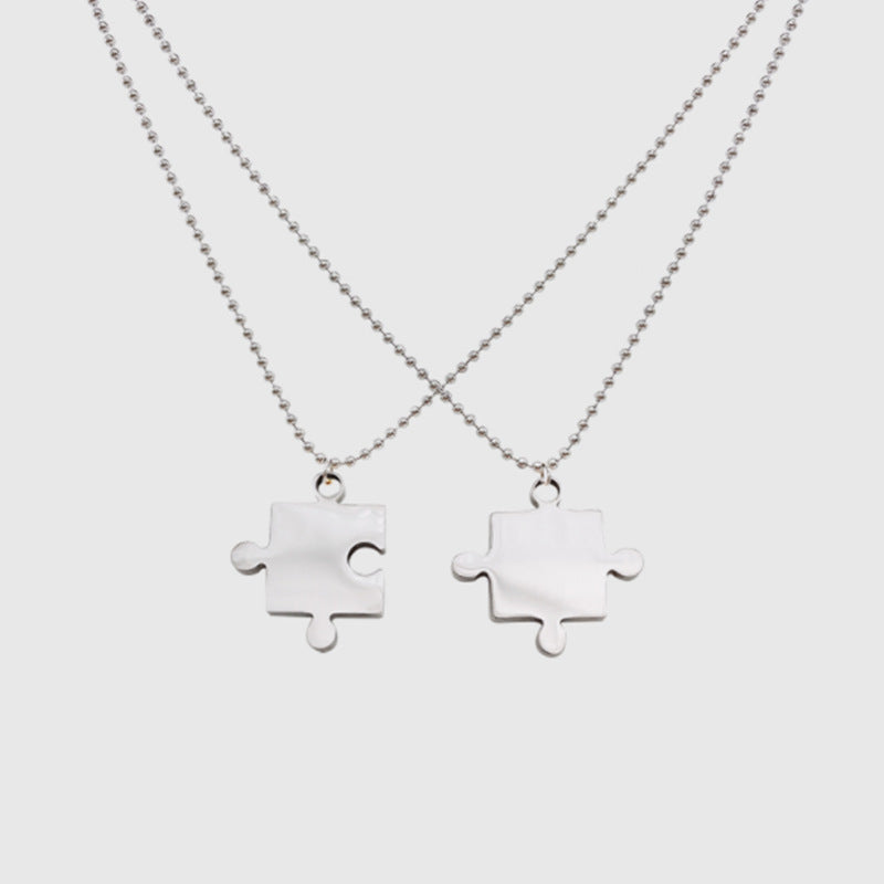 Damen Puzzle-Anhänger Halskette Shop Nory