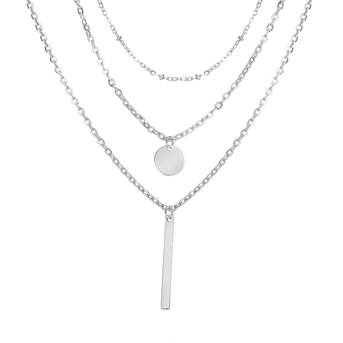 Damen mehrlagige Halskette mit minimalistischen Anhängern und eleganten Details Shop Nory