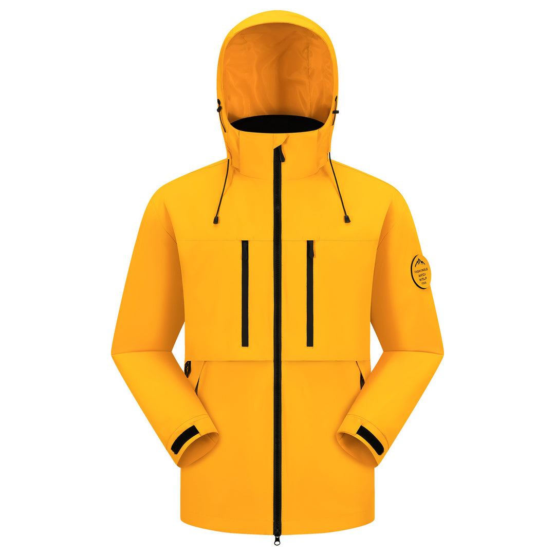 Herren Wasserdichte atmungsaktive Softshell Outdoorjacke mit verstellbarer Kapuze Shop Nory