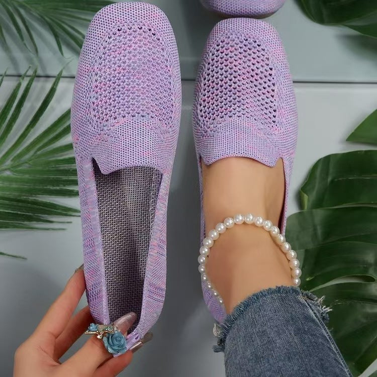 Damen Atmungsaktive Slip-On Ballerinas mit feinem Netzdesign
