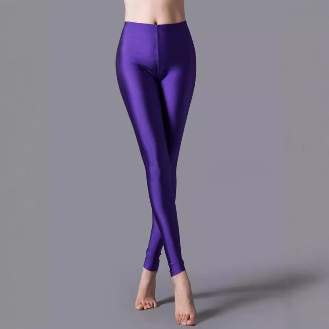 Damen Hochwertige Shiny Leggings mit hohem Bund und perfekter Passform
