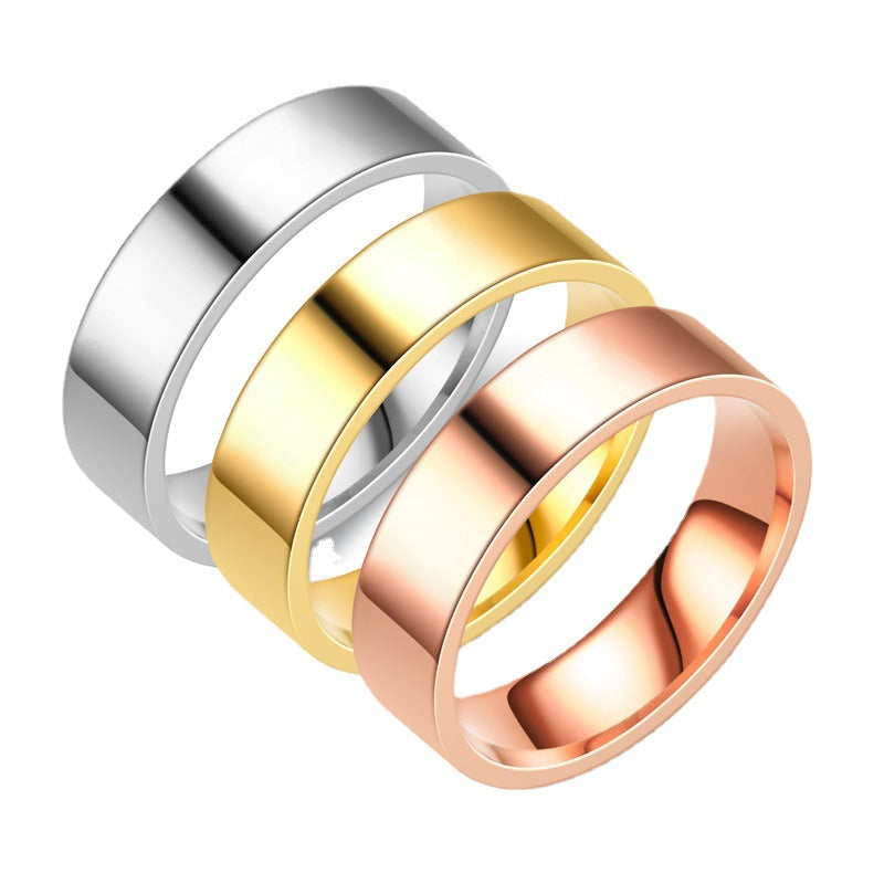 Herren Ring mit hochglänzender, minimalistischer Edelstahloberfläche Shop Nory