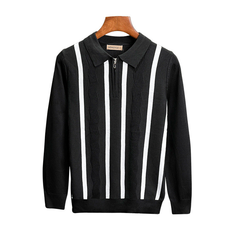 Herren trendiges Langarm-Polo Shop Nory