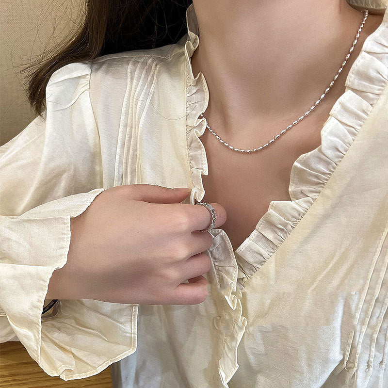 Damen elegante Halskette mit filigranem Design aus hochwertigem Silber Shop Nory