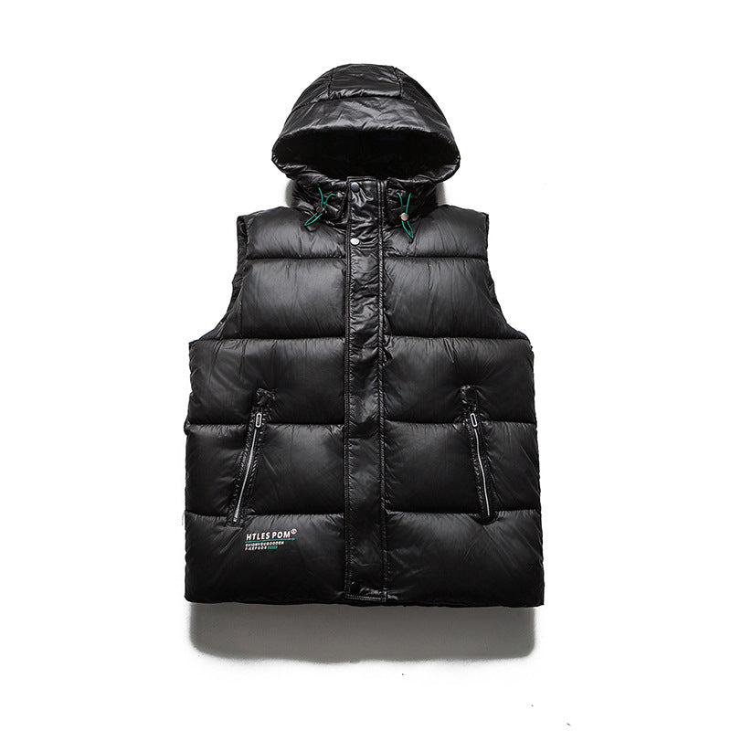 Herren Winddichte Kapuzen‑Steppweste mit ultraleichter Thermofaser, Reißverschlusstaschen und Kordelzug Shop Nory