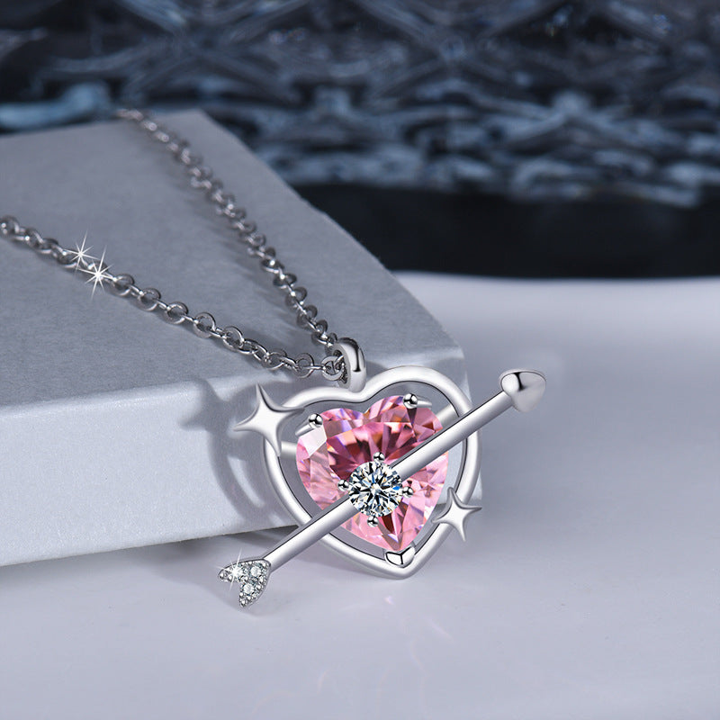Damen bezaubernde Anhänger-Halskette mit herzförmigem Design Shop Nory