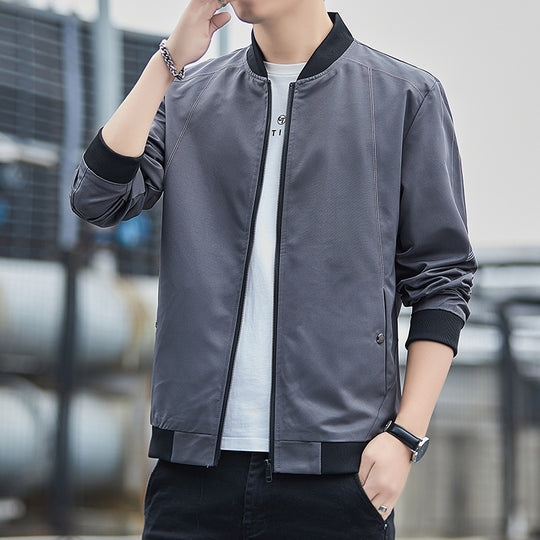 Herren Leichter winddichter Tech‑Bomber mit Rippbündchen und minimalistischen Nahtdetails Shop Nory