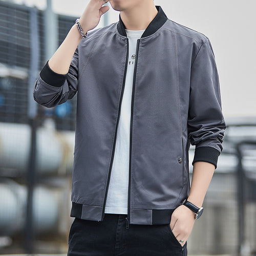 Herren Leichter winddichter Tech‑Bomber mit Rippbündchen und minimalistischen Nahtdetails Shop Nory