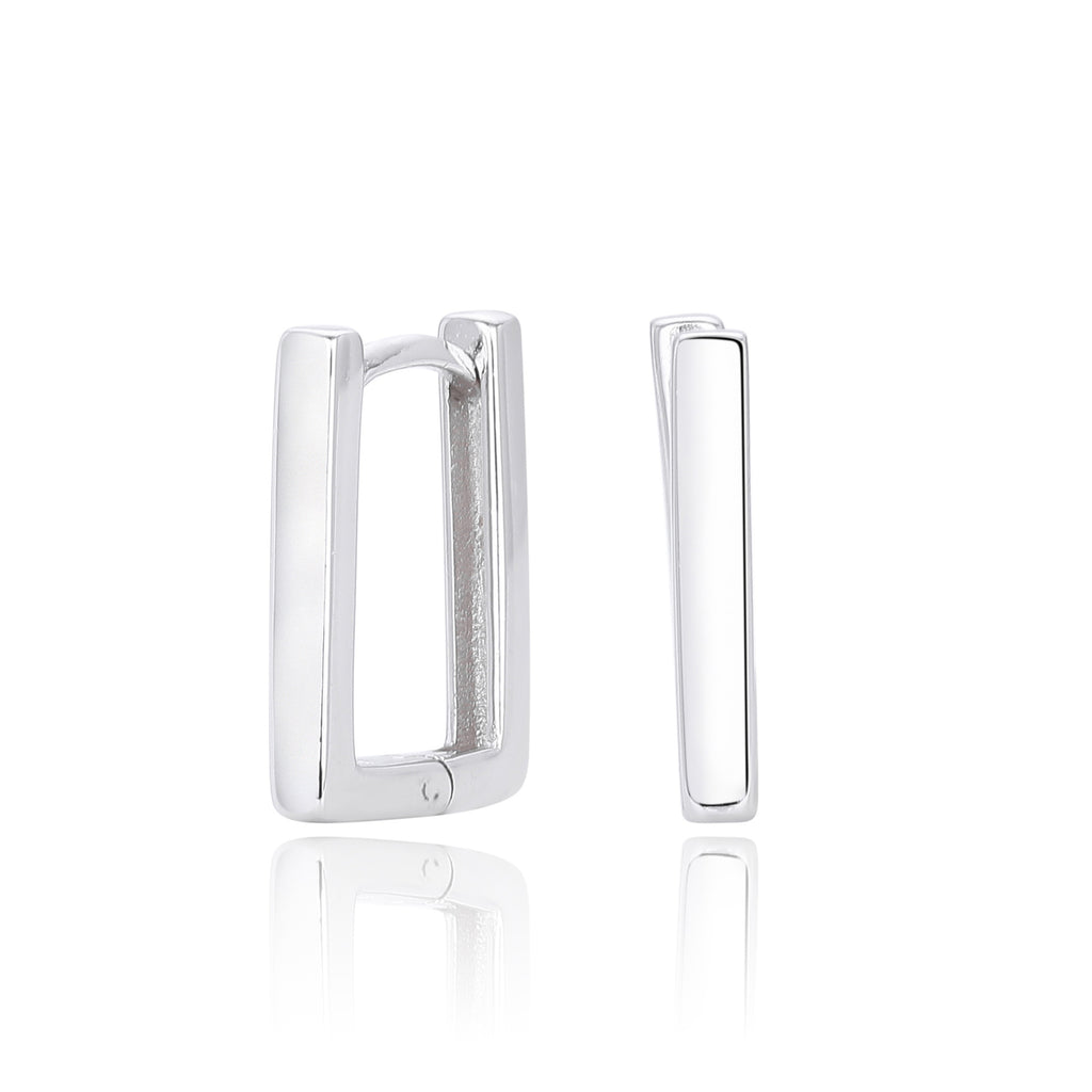 Damen Ohrstecker mit minimalistischer rechteckiger Form aus 925 Sterling Silber Shop Nory