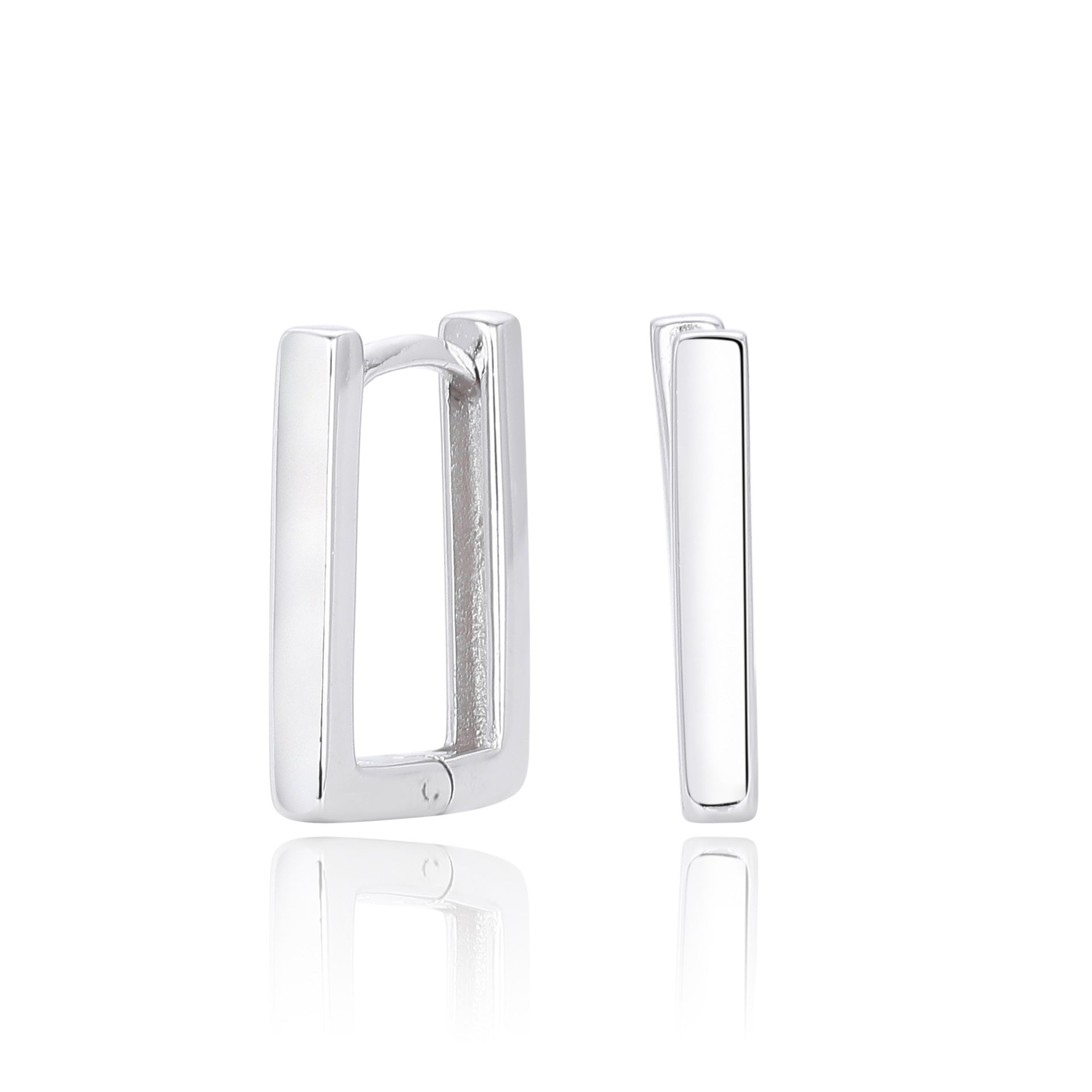 Damen Ohrstecker mit minimalistischer rechteckiger Form aus 925 Sterling Silber Shop Nory