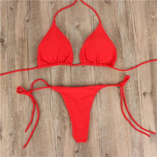 Damen Bikini-Set mit verstellbaren Trägern und minimalistischem Design