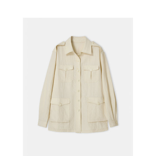 Damen Modische Utility-Jacke mit Taschen Shop Nory