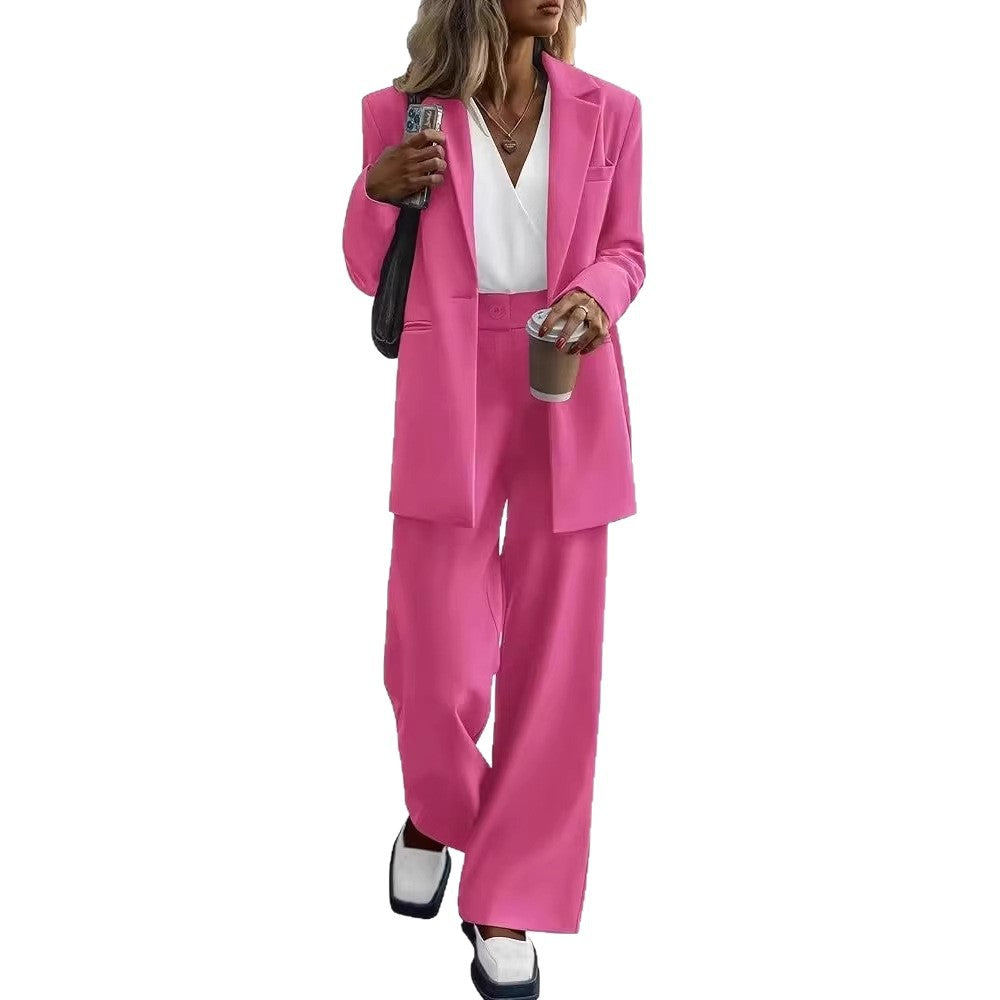 Damen Oversize-Hosenanzug mit Longblazer und weiter Bundfaltenhose Shop Nory