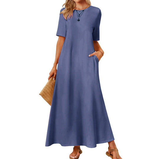 Damen Maxikleid mit lässigem Schnitt und praktischen Taschen