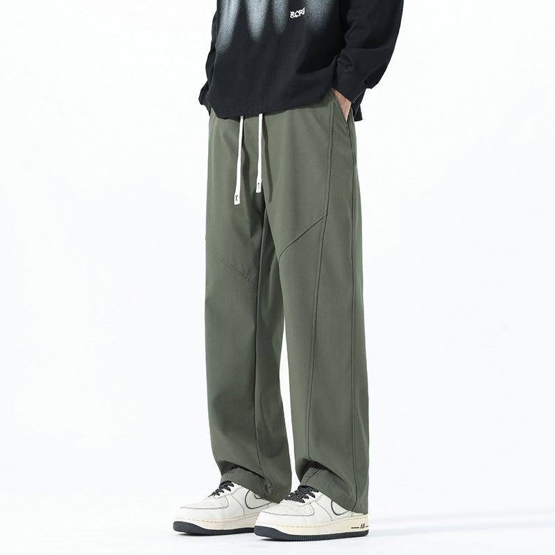 Herren Weite Relaxed‑Fit Freizeithose mit Tunnelzugbund und Teilungsnähten Shop Nory