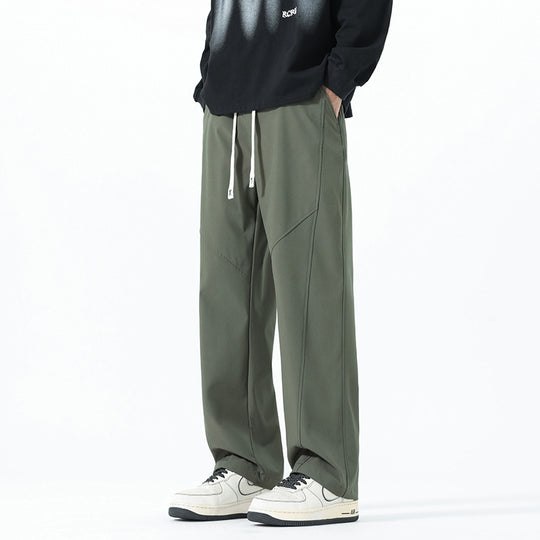 Herren Weite Relaxed‑Fit Freizeithose mit Tunnelzugbund und Teilungsnähten Shop Nory