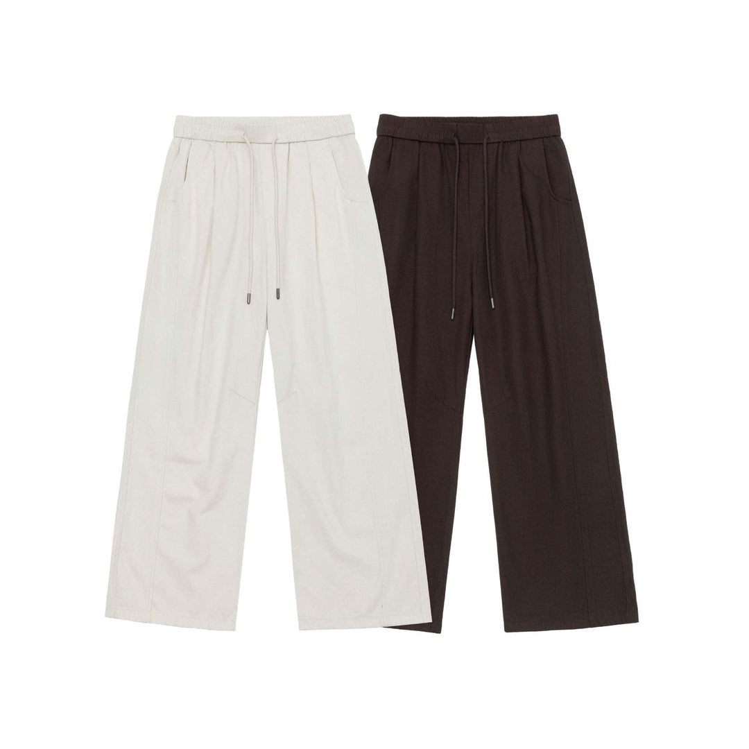 Damen Weite Culotte-Hose aus Baumwollmix mit elastischem Bund und Tunnelzug Shop Nory