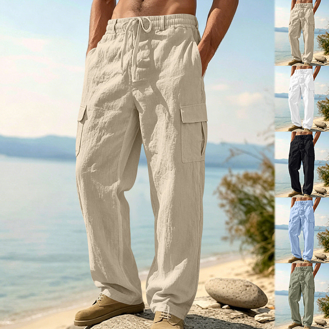 Herren Cargo-Hose mit Kordelzug, weitem Schnitt und aufgesetzten Taschen Shop Nory