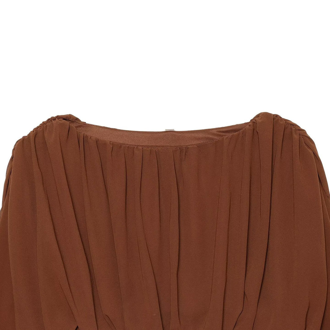 Damen Weite Palazzo-Loungehose mit elastischem Bund und fließender Faltenlegung Shop Nory