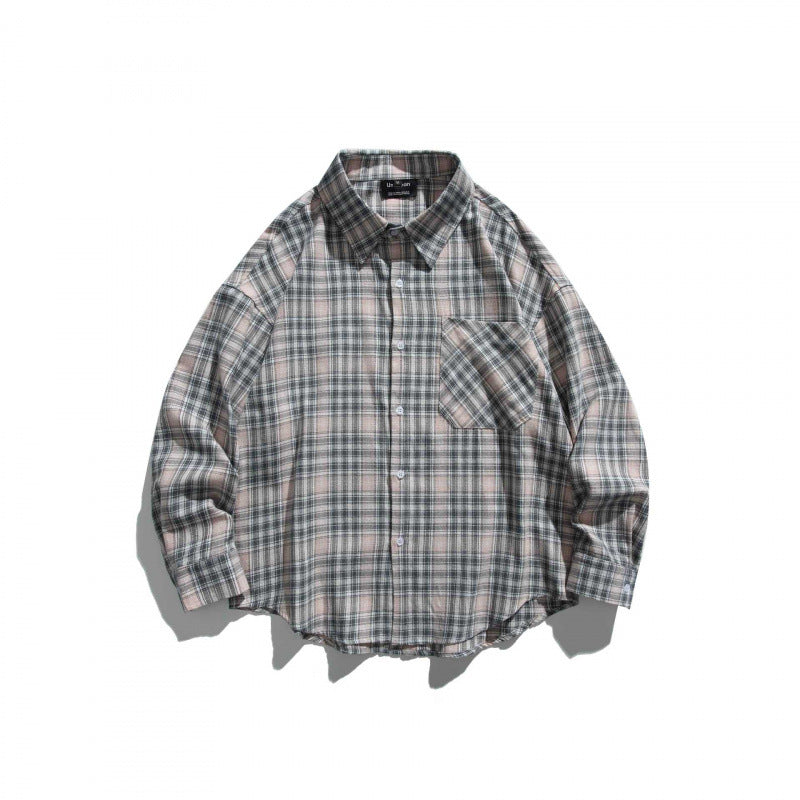 Unisex Oversize Karo‑Hemdjacke im Boxy‑Cut mit Brusttasche und abgerundetem Saum Shop Nory