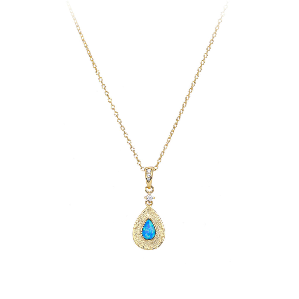 Damen Halskette mit filigranem Tropfenanhänger aus hochwertigem 925 Sterling Silber und funkelndem Zirkon Shop Nory