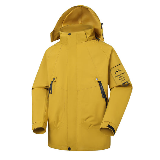 Herren Wasserdichte Softshell-Outdoorjacke mit verstellbarer Kapuze und versiegelten Nähten Shop Nory