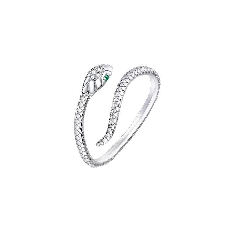 Damen Offener Ring im eleganten Schlangen-Design mit funkelndem Detail Shop Nory