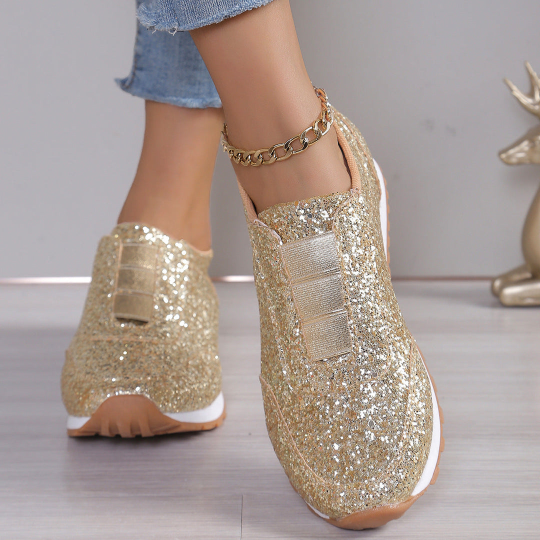 Damen Glitzernde Sneakers im sportlichen Design