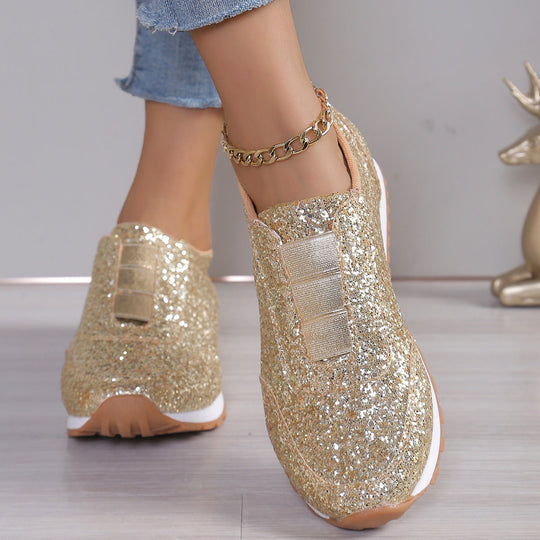 Damen Glitzernde Sneakers im sportlichen Design