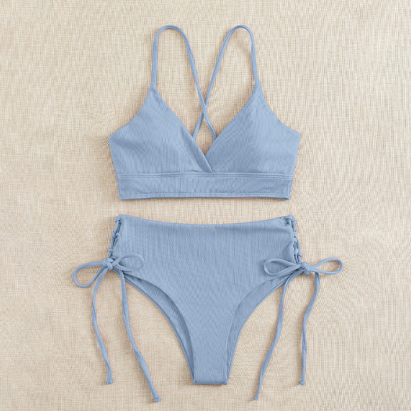 Damen Triangel-Bikini mit raffinierter Raffung Shopnory